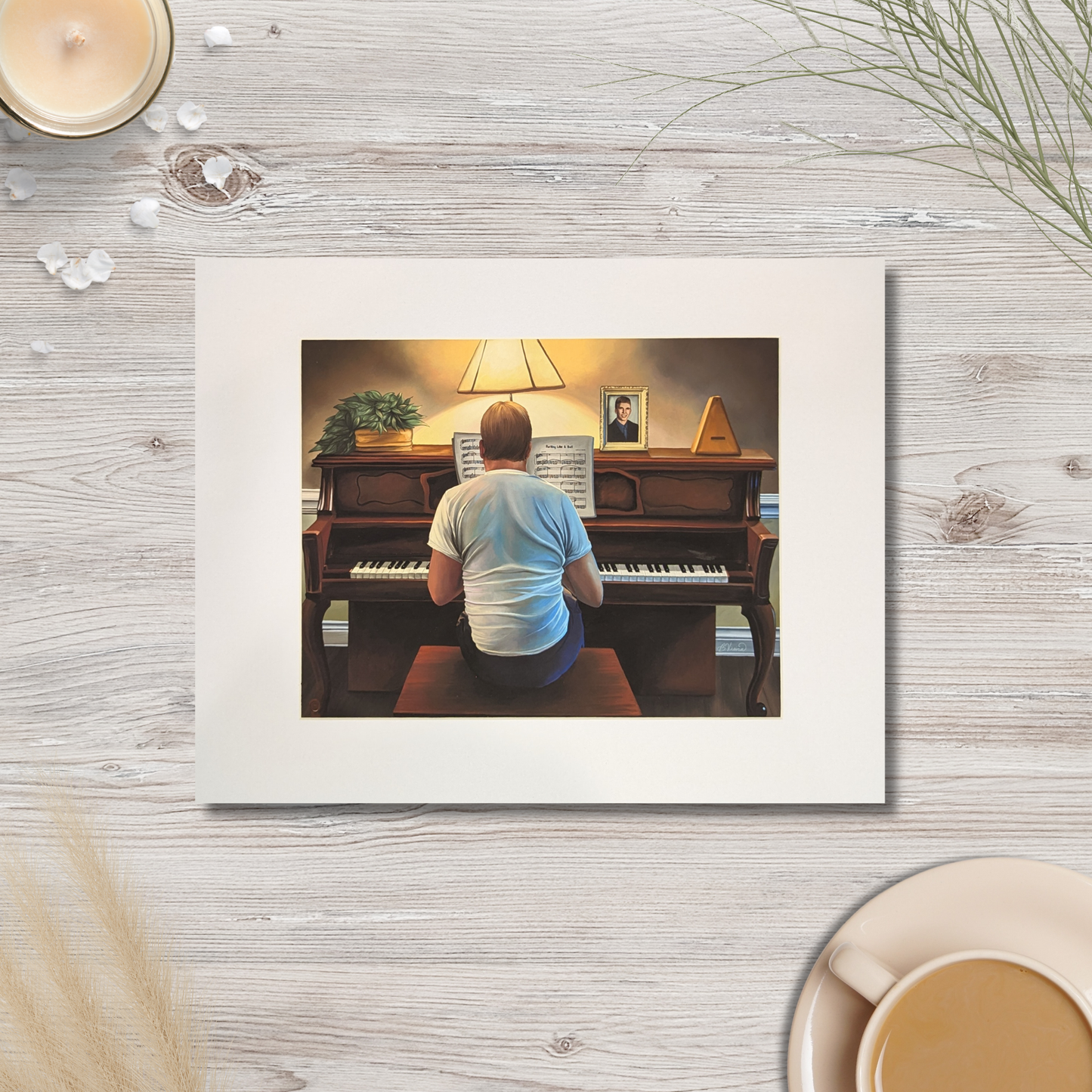 The Piano Man - 8" x 10" Digital Painting Art Print