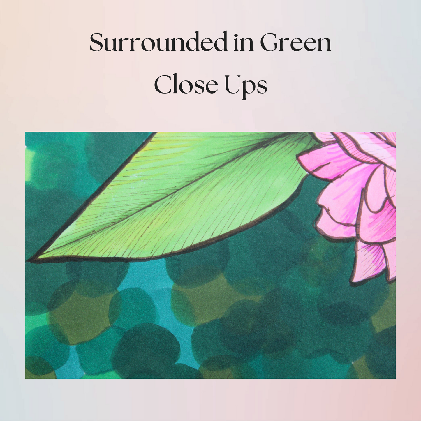 Surrounded in Green Drawing - 8" x 10" Original Marker Artwork