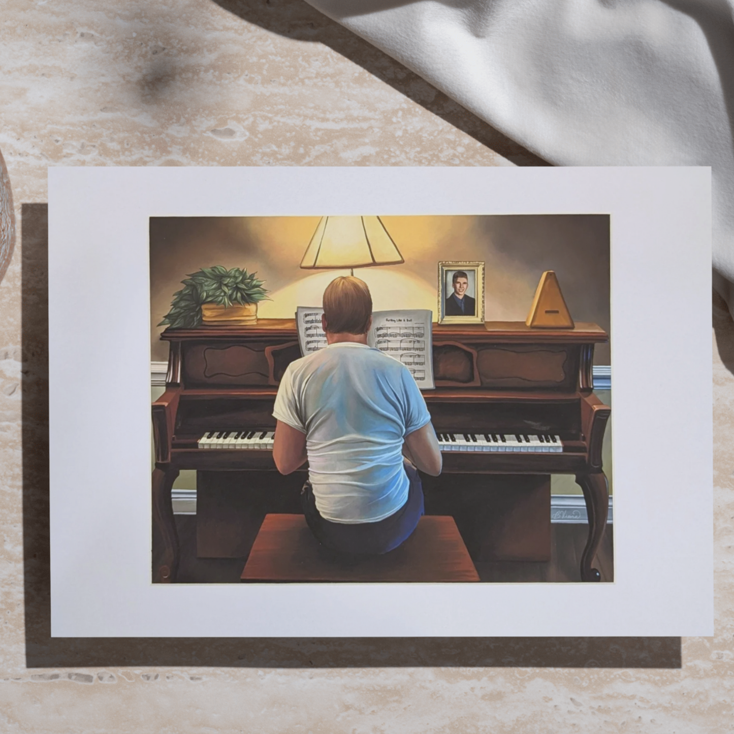The Piano Man - 8" x 10" Digital Painting Art Print