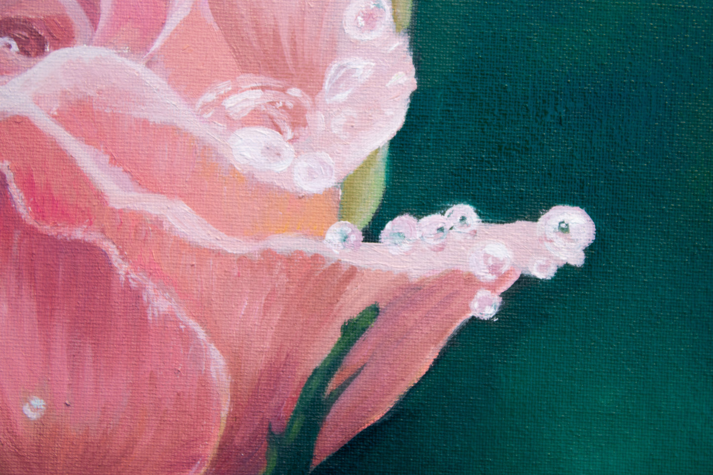 Raindrop Rose Painting Print