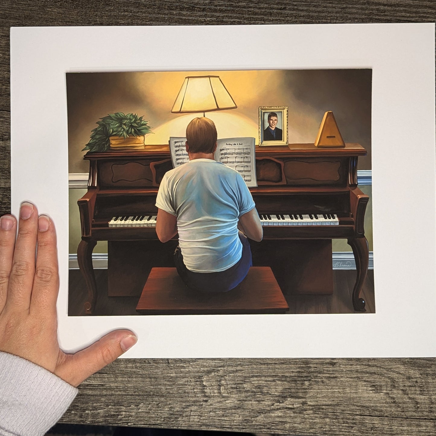 The Piano Man - 8" x 10" Digital Painting Art Print