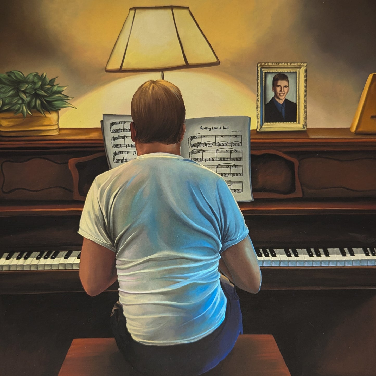 The Piano Man - 8" x 10" Digital Painting Art Print