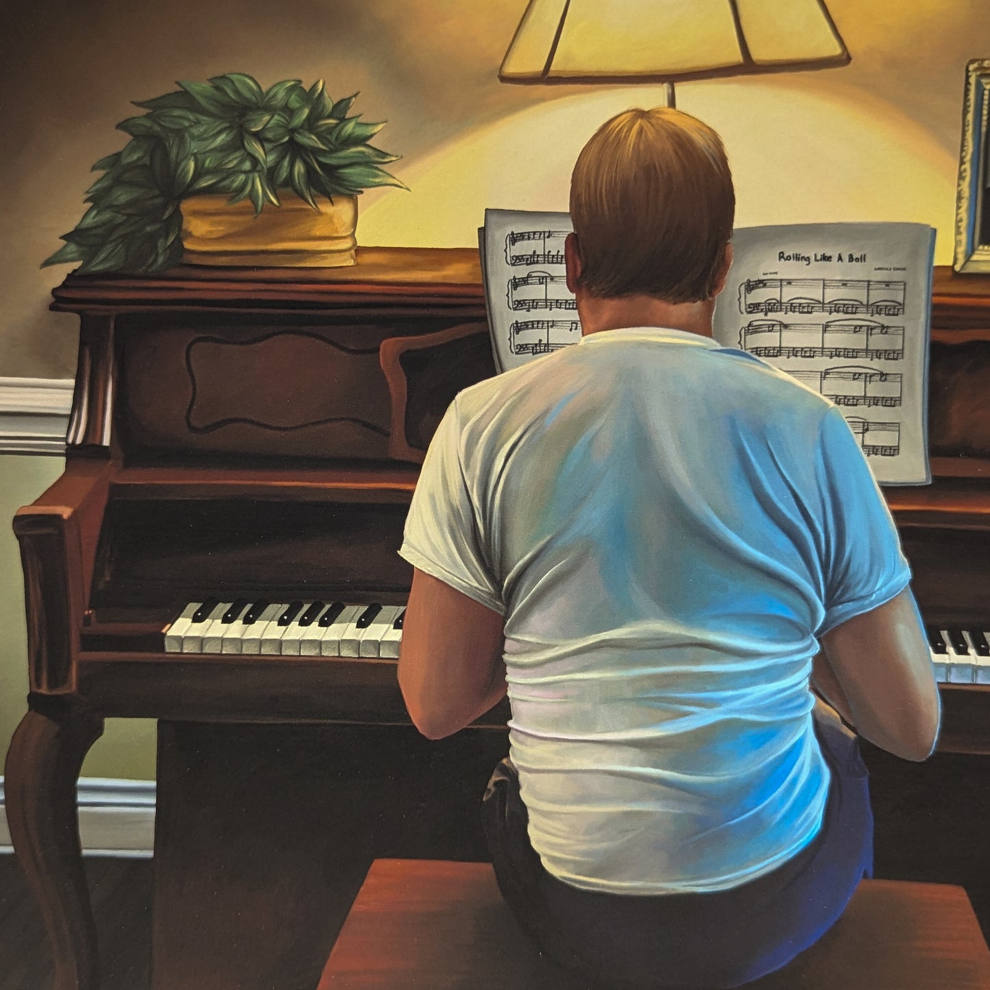 The Piano Man - 8" x 10" Digital Painting Art Print