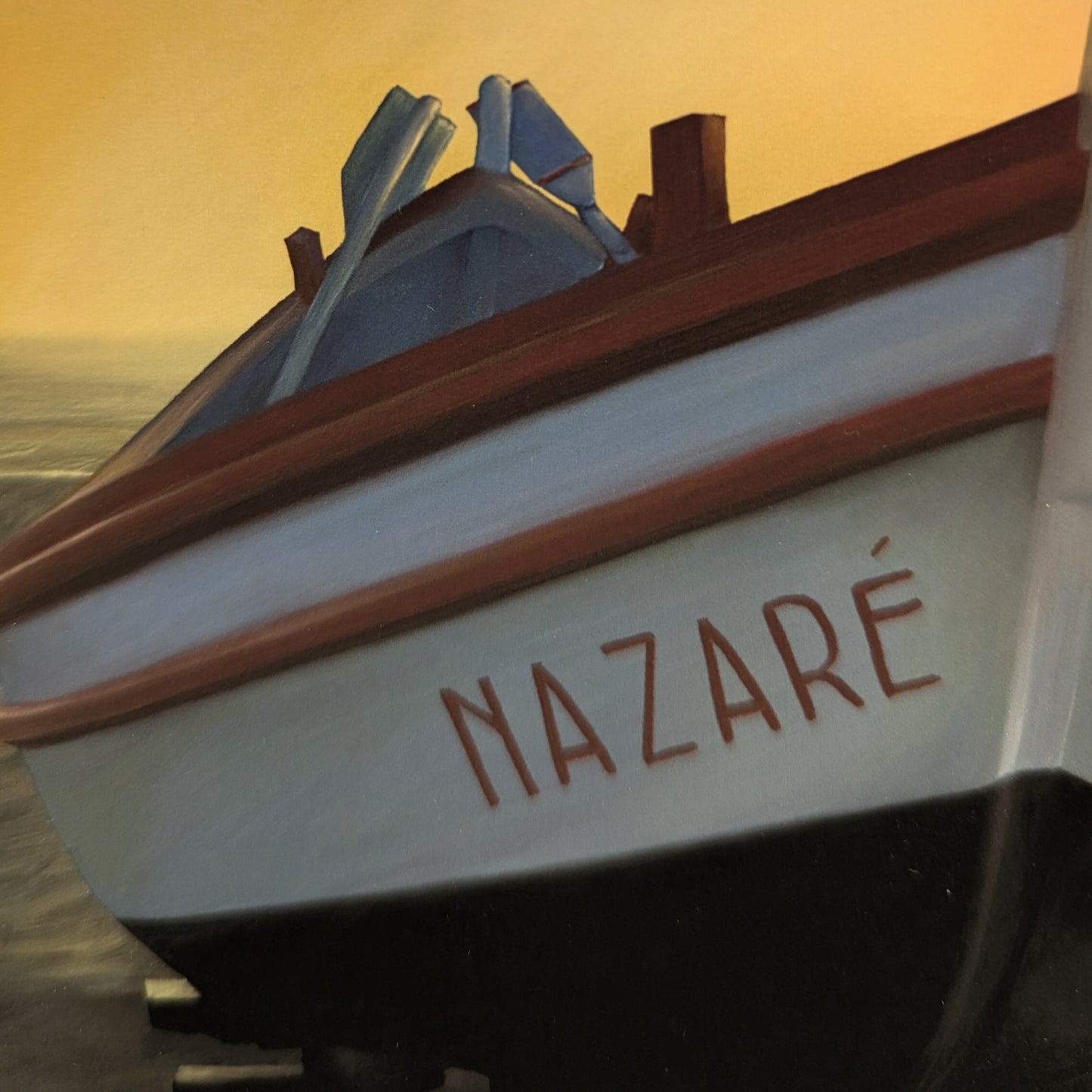 Nazare, Portugal Painting - 8" x 10" Beach Print