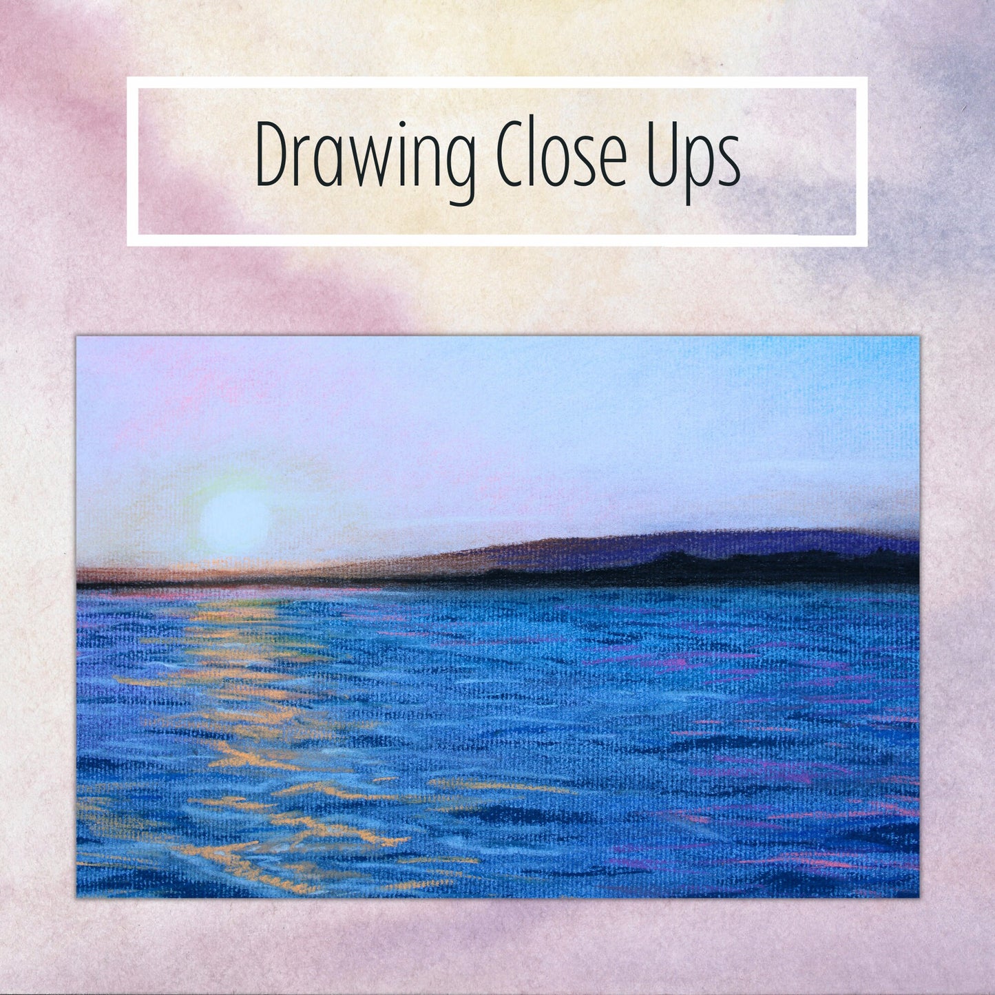 Santa Cruz Beach Sunset Drawing - Original Handmade Fine Art