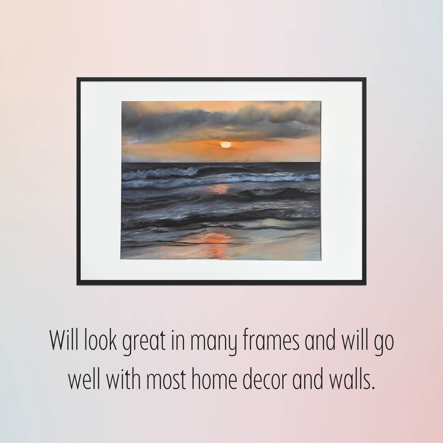 San Diego Sunset Painting - 8" x 10" Pacific Beach Print