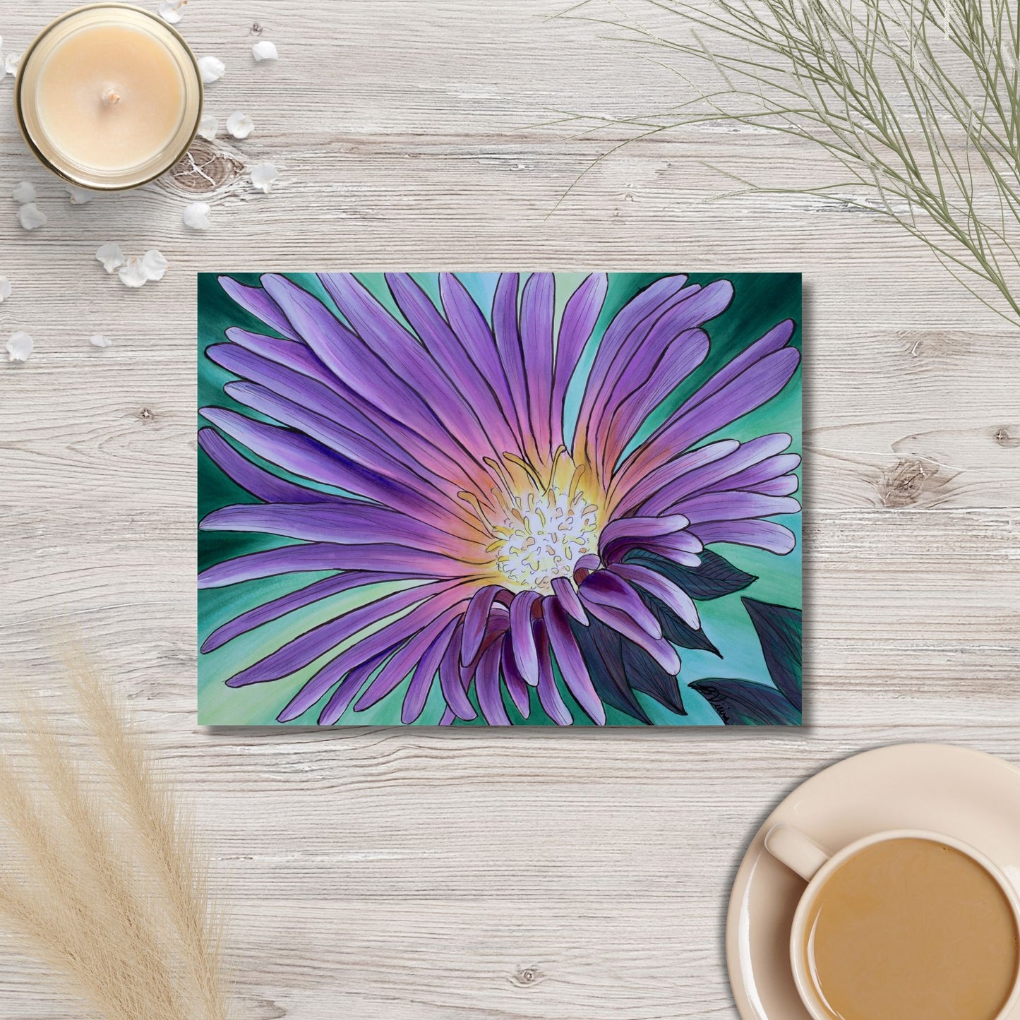 Magical Flower - 9" x 12" Original Marker Artwork