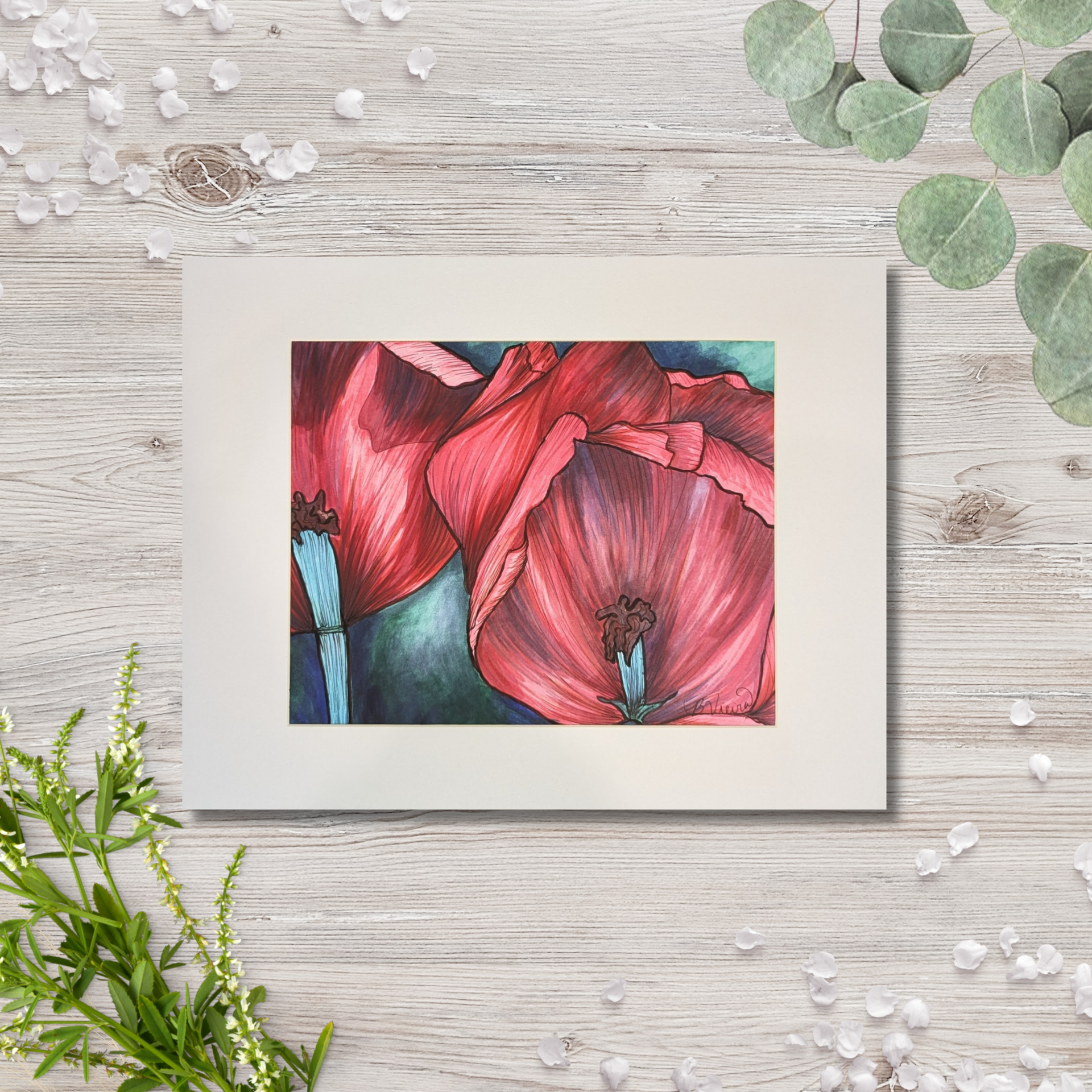 Mr.版画 【Martha (Red Flower)】ED100 1_3e7aefe2-2a68-4baf-80f1-