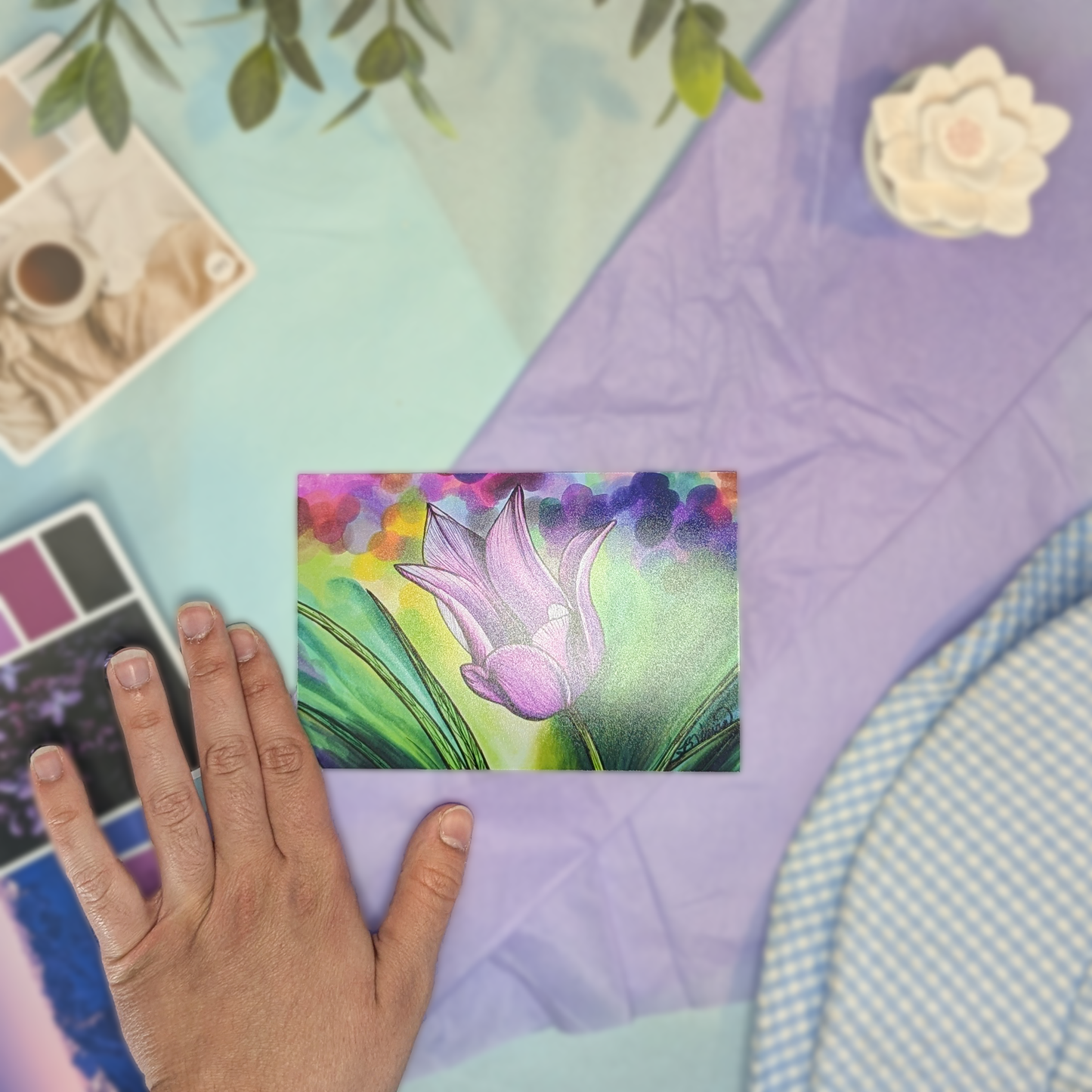 Natural Neon Marker Drawing - Mini Print