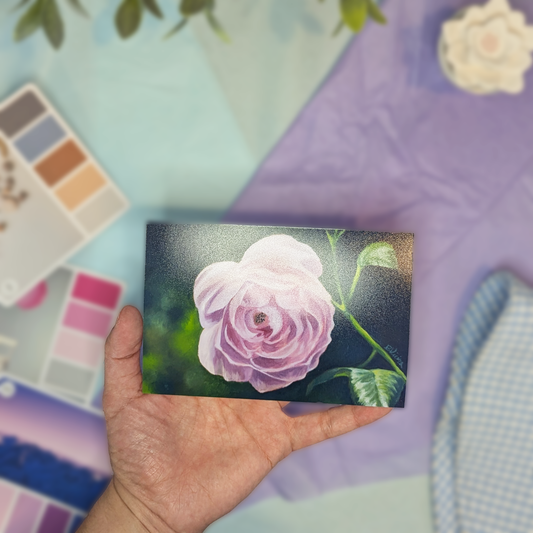 Soft Pink Rose Painting - Mini Print