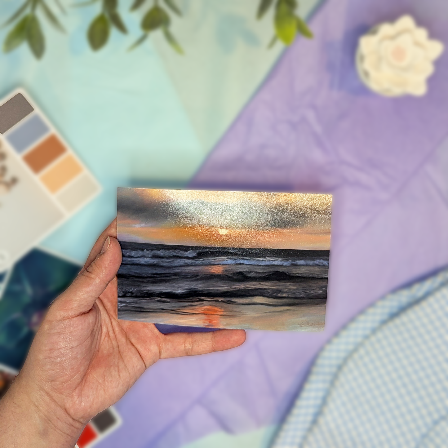 San Diego Sunset Painting - Mini Print