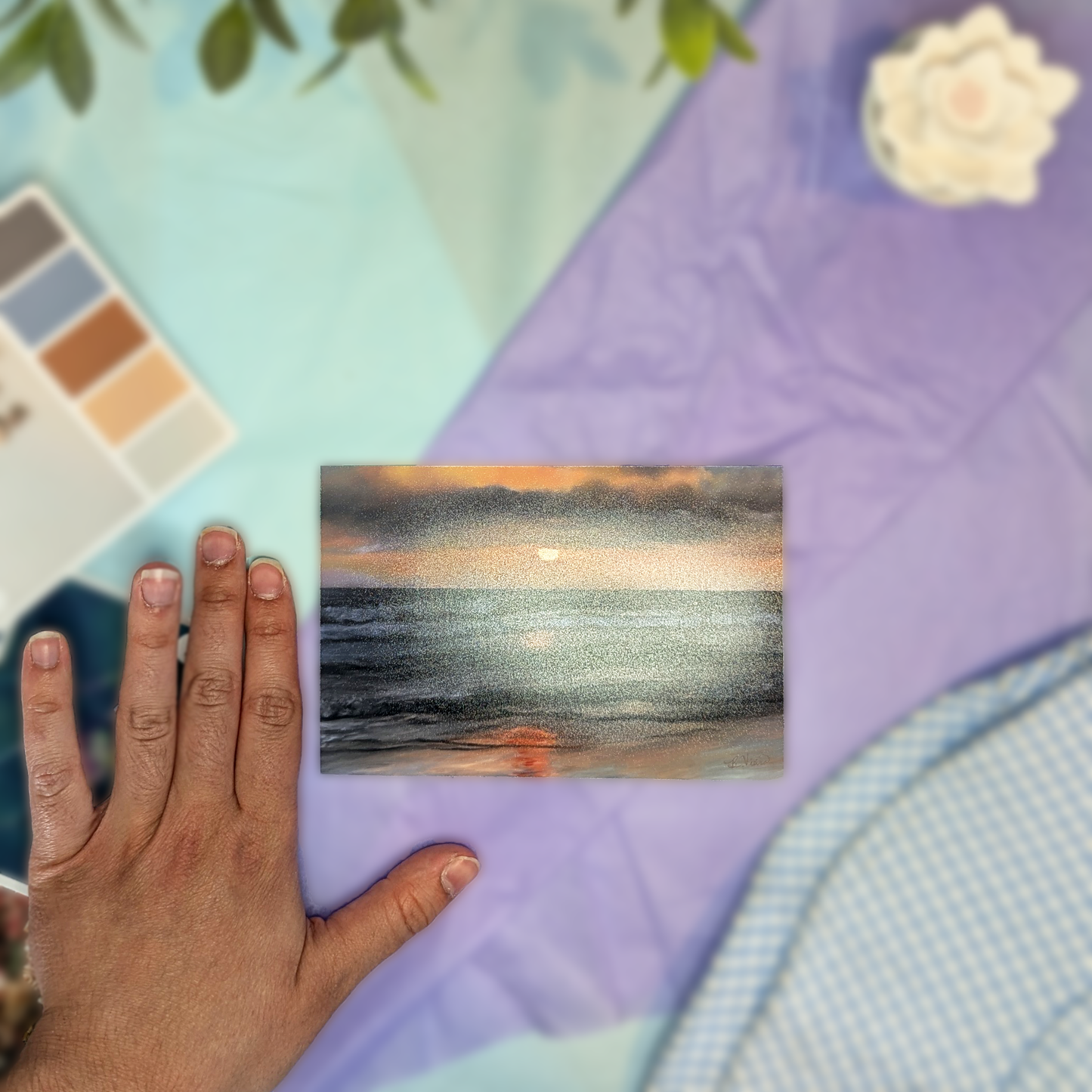 San Diego Sunset Painting - Mini Print