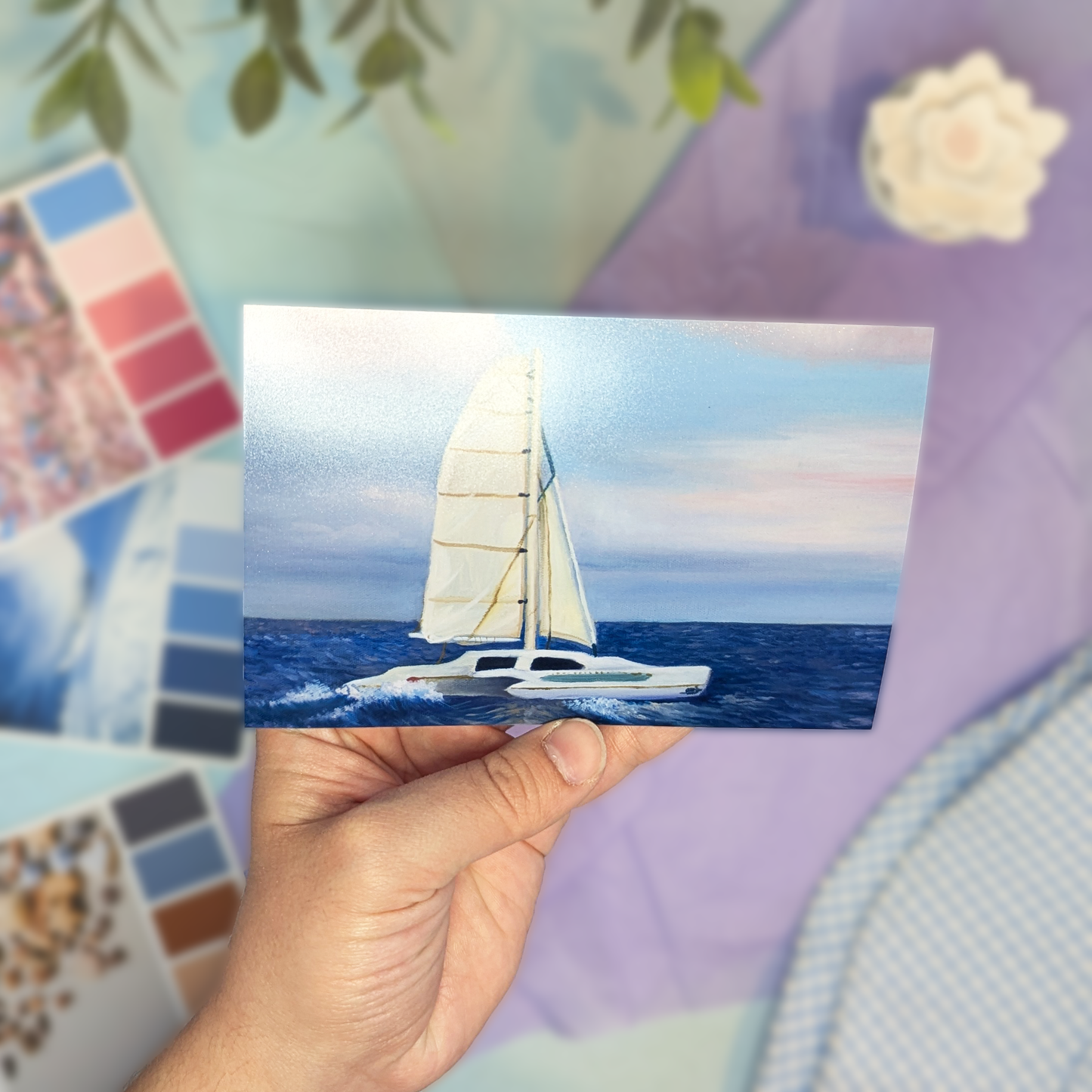 Open Sail Painting - Mini Print