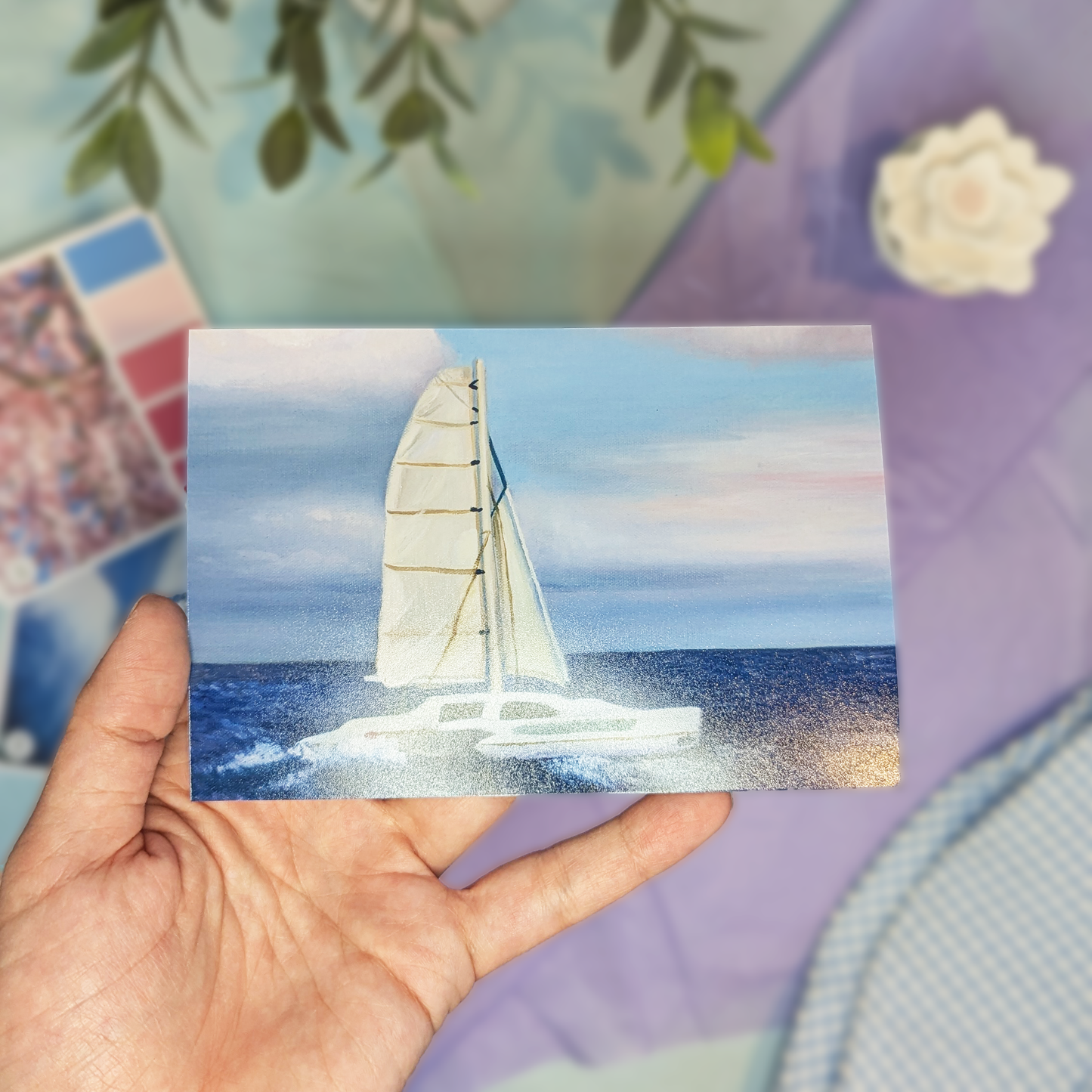 Open Sail Painting - Mini Print