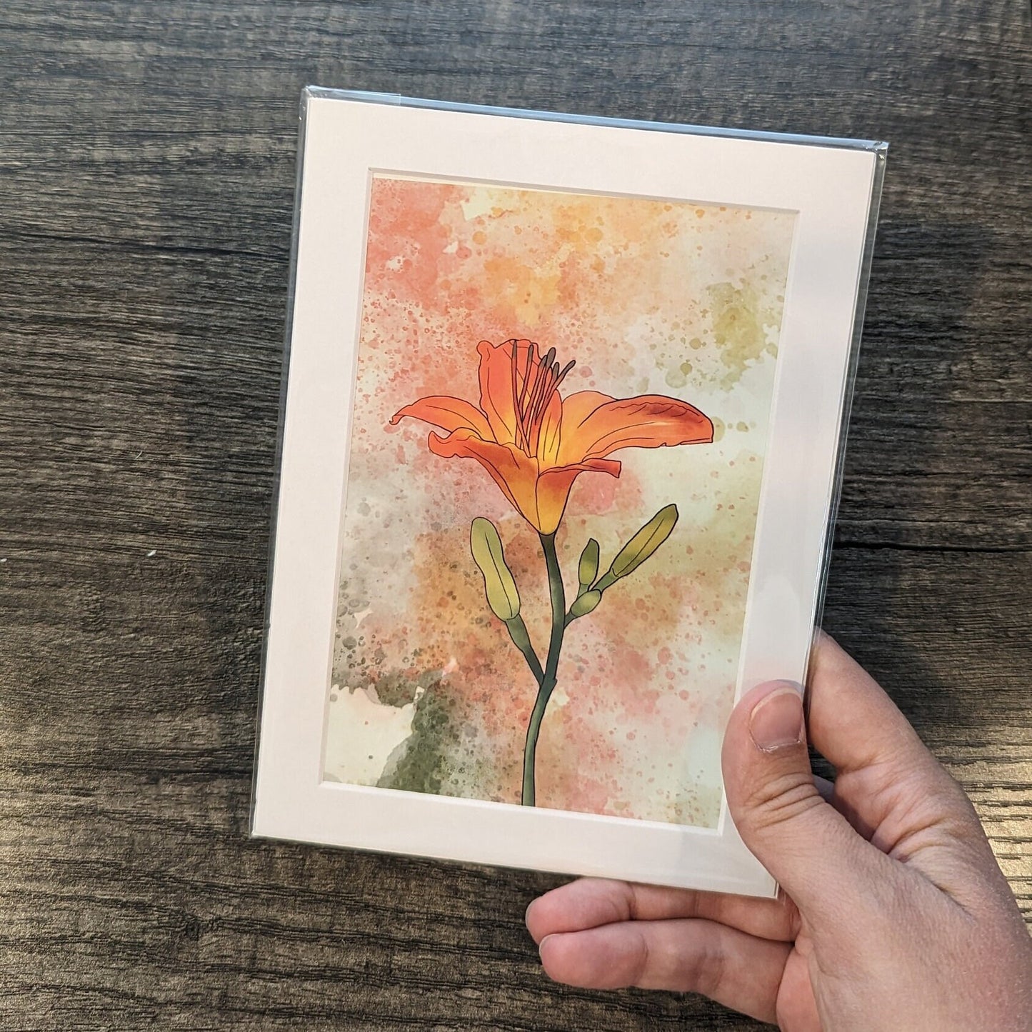 Orange Lily Painting - 4" x 6" Watercolor Flower Print
