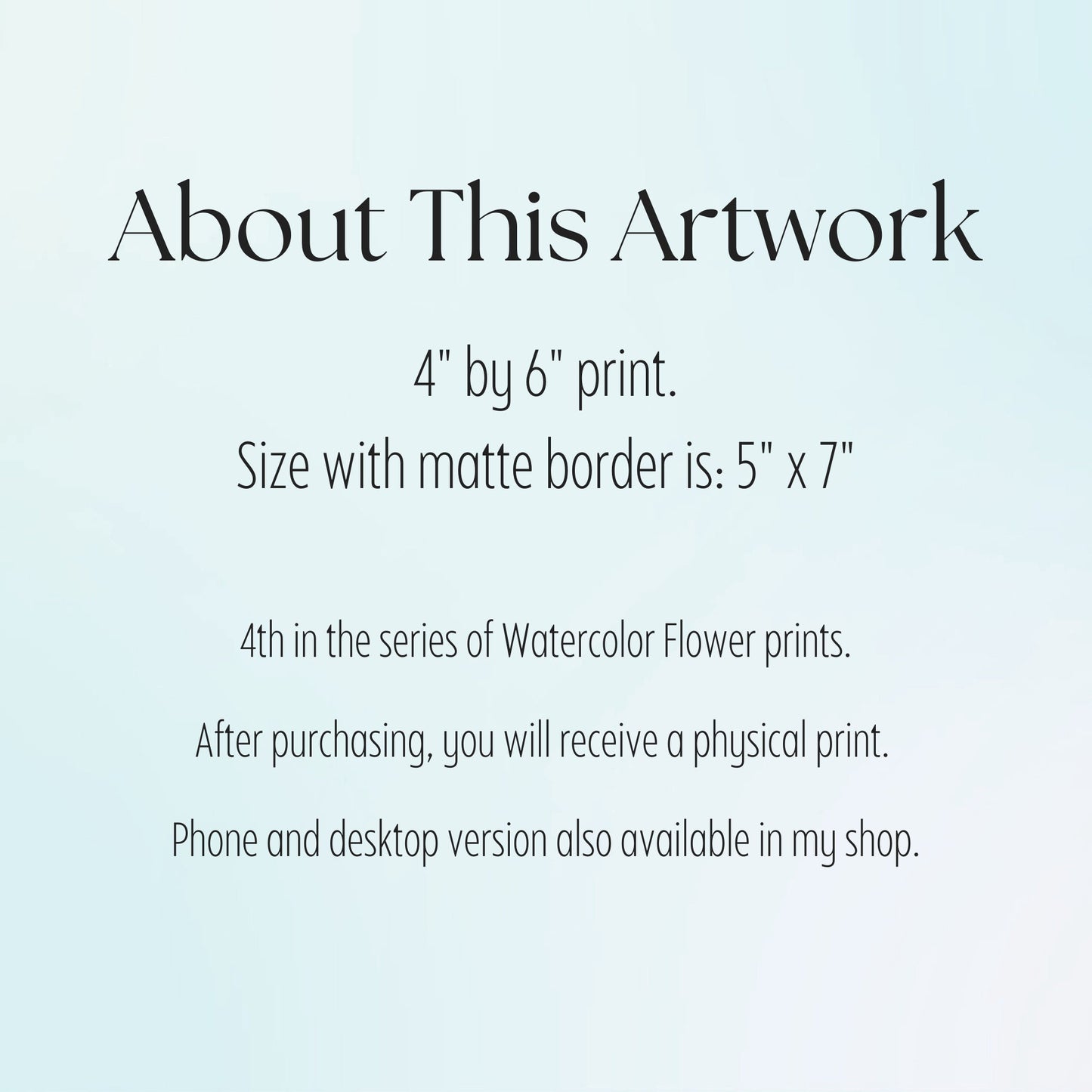 Delphinium Painting - 4x6 Watercolor Flower, Floral Wall Art Print