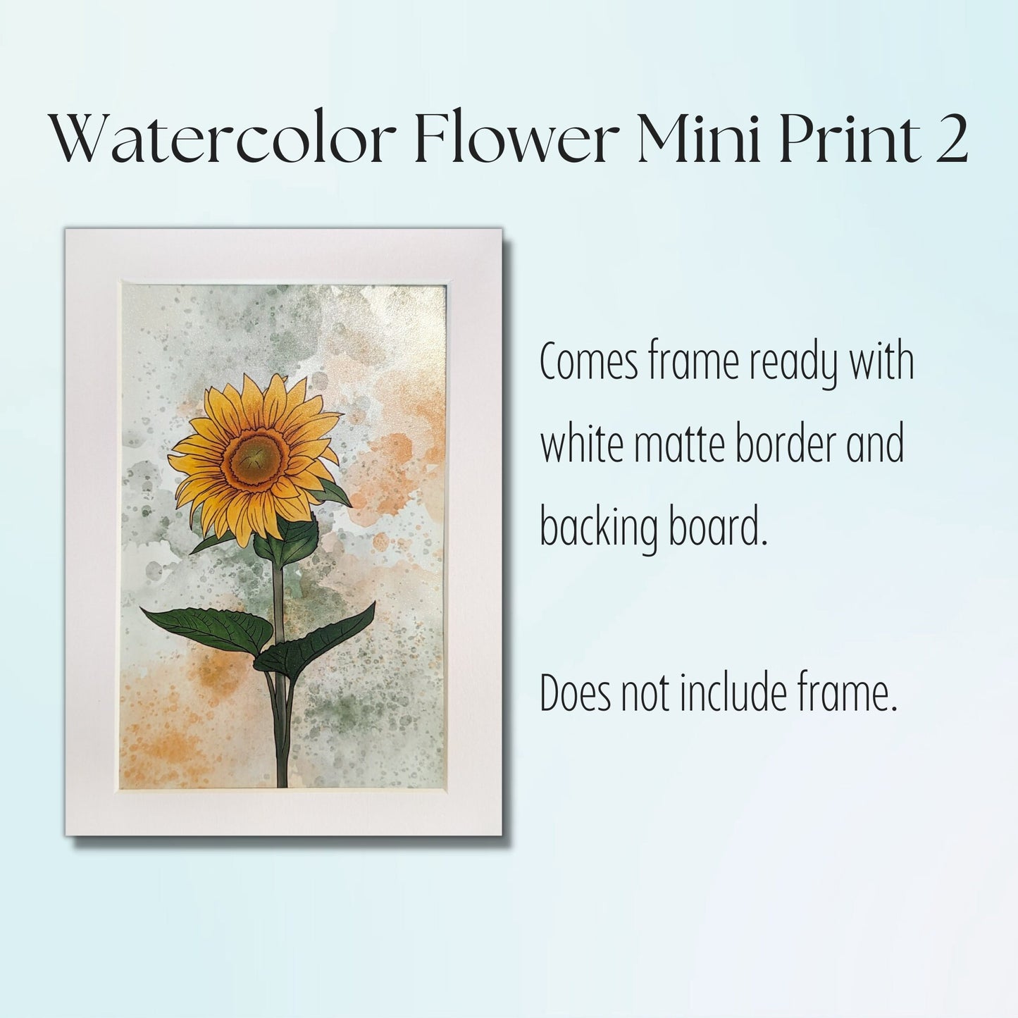 Sunflower Painting - 4" x 6" Watercolor Flower Print
