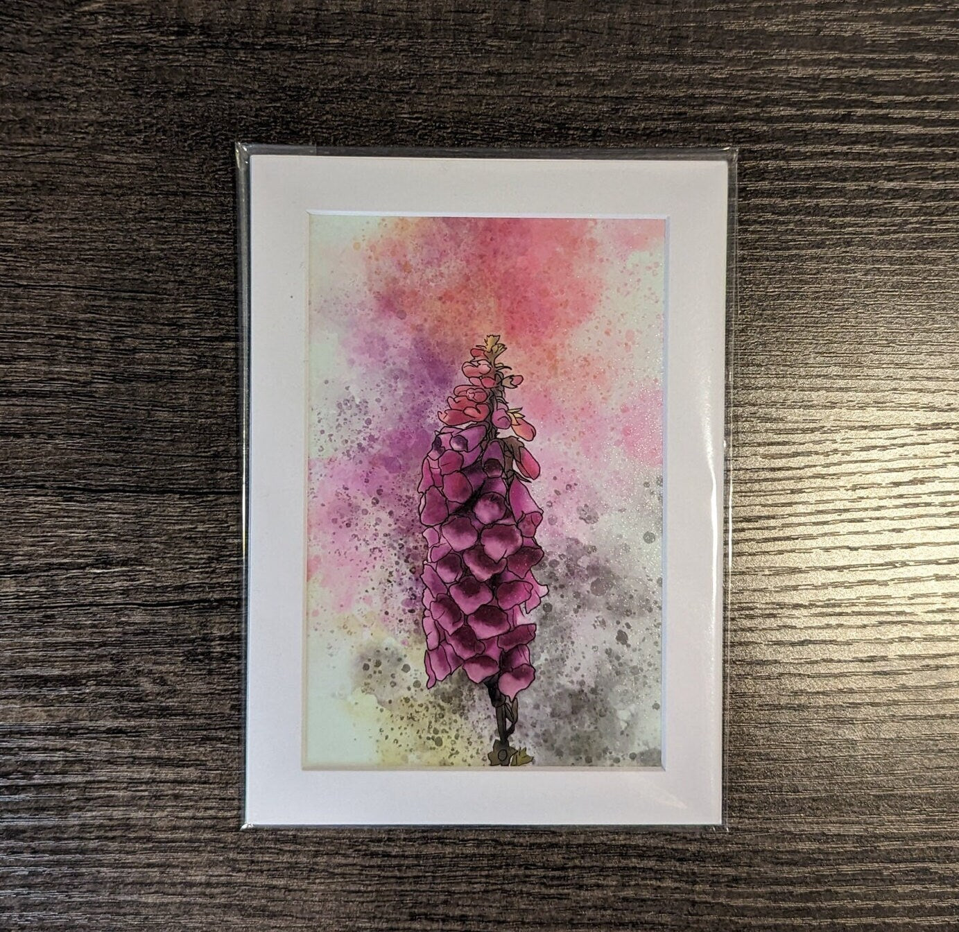 Foxglove Painting - 4x6 Watercolor Flower, Floral Wall Art Print
