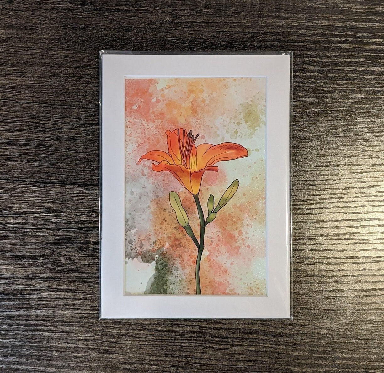 Orange Lily Painting - 4" x 6" Watercolor Flower Print